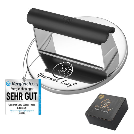 Burgerpresse Gusseisen antihaft (Ø15 cm) – Der große Burger Smasher für perfekte Smash Burger
