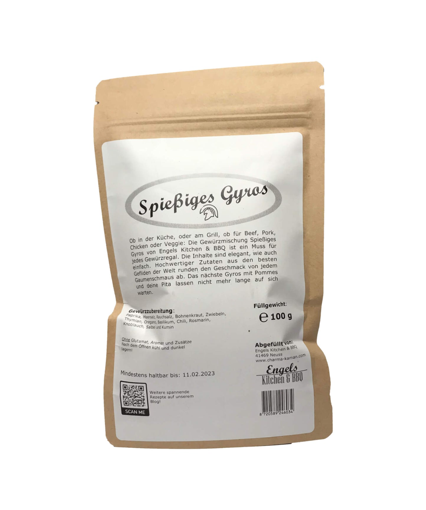 Mélange d'épices pour brochettes de gyros 100 grammes