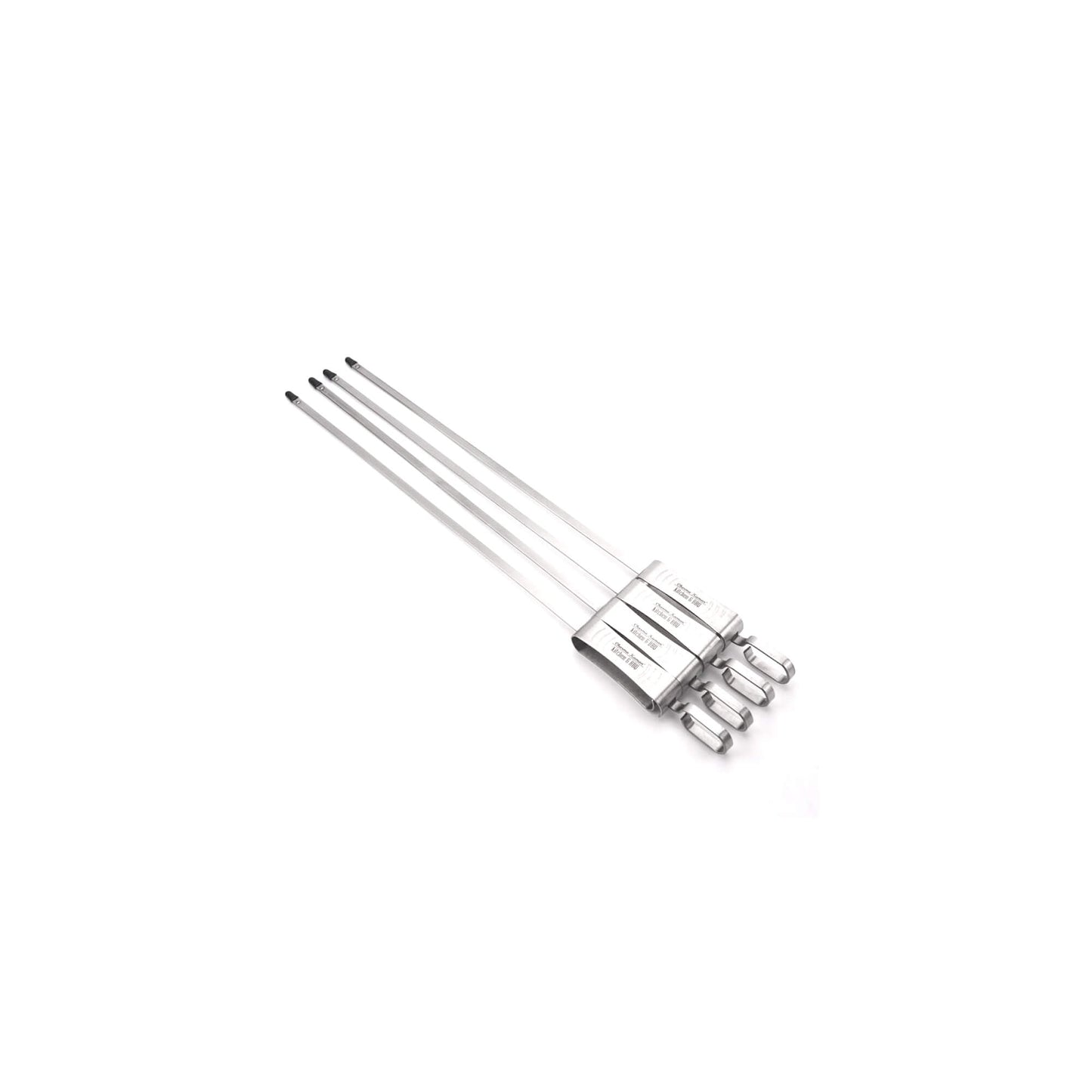 4 Set Premium Schaschlikspieß-Set aus EDELSTAHL - Grillspieße / Fleischspieße / Grill-Zubehör für den Gasgrill