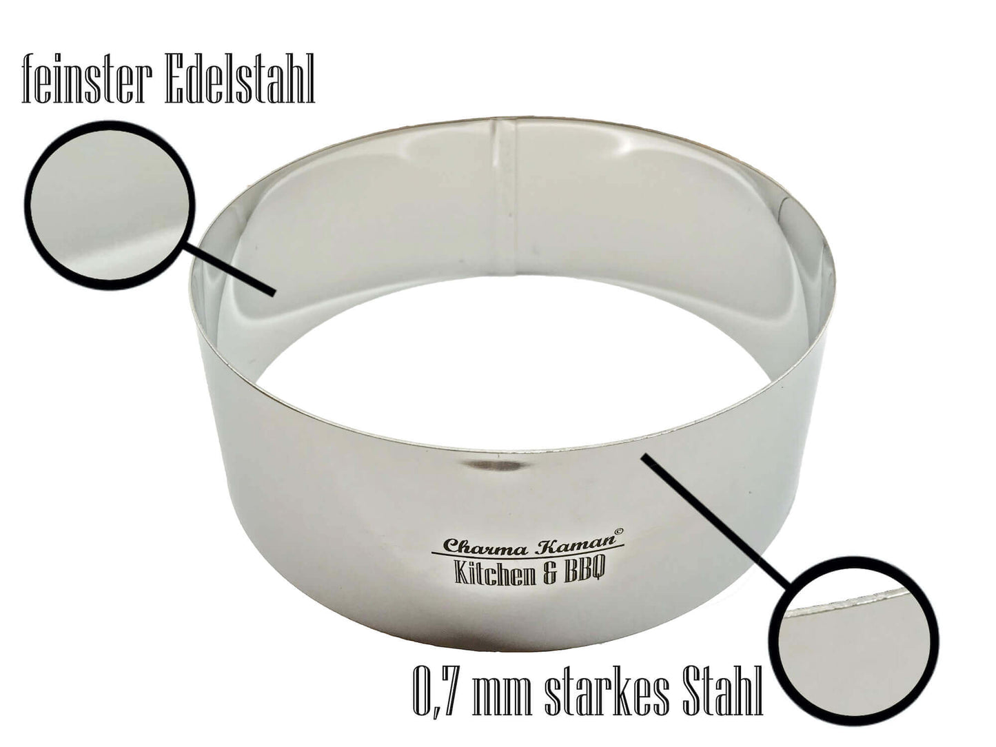 Charma Kaman die besten Premium Burger Ringe 10cm / Dessertringe 1 Stück in L