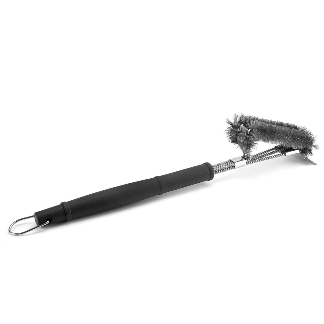 Charma Kaman Grillbürste Schwarz + PDF Grillguide, Premium Barbecue Grill bürste, Reinigungsbürste, Edelstahlborsten,18zoll oder 42cm