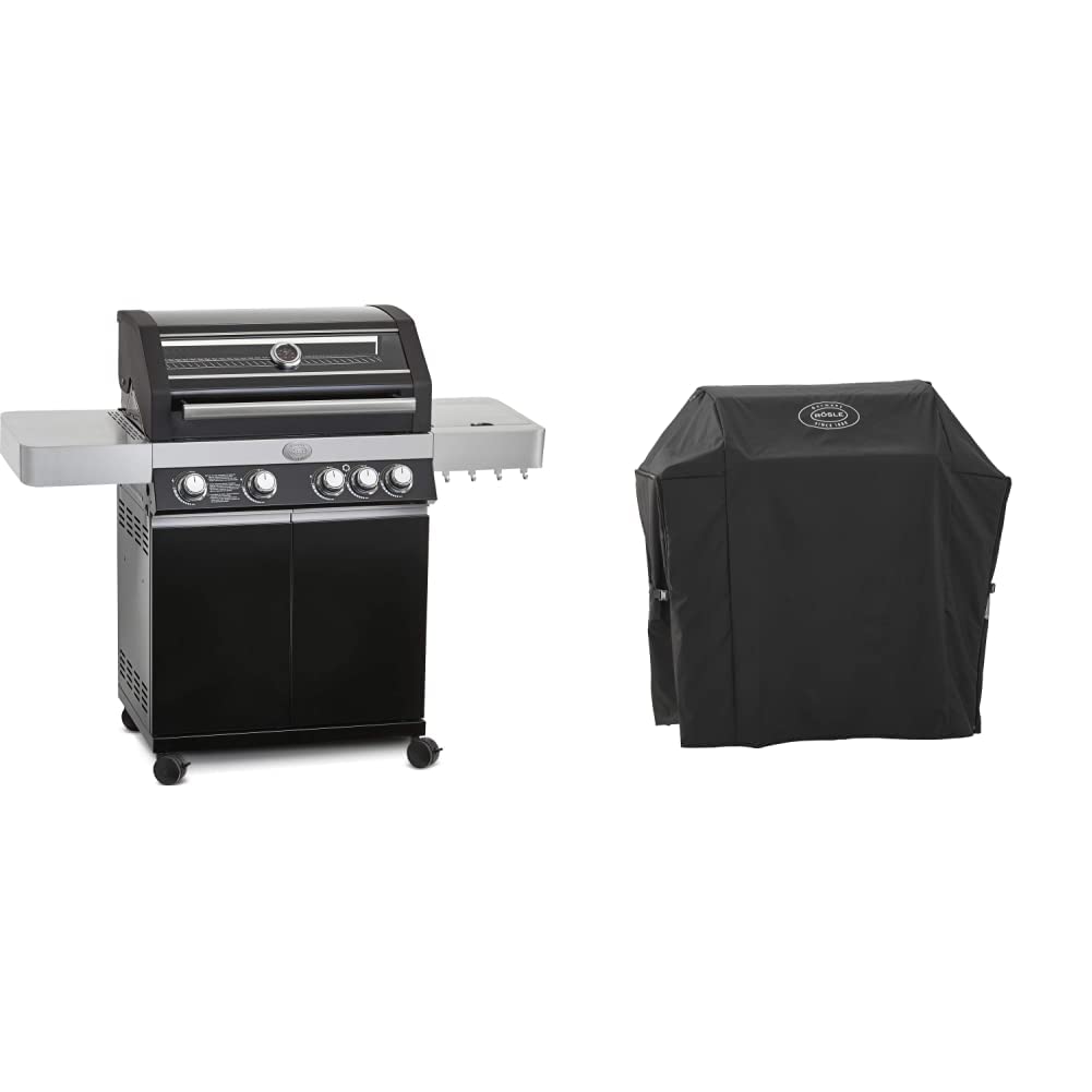 🔥 RÖSLE Gasgrill BBQ-Station VIDERO G4 | Edelstahl-Gasgrill mit 4x 3,5 kW Brennern & Seitenbrenner, Sichtfenster & Thermometer – Komfort pur beim Grillen
