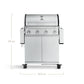 🔥 BURNHARD Big Fred Deluxe Series 3 – 4-Brenner Gasgrill mit Infrarot-Keramikbrenner (900 °C), Backburner, Seitenkochfeld & Edelstahl-Trolley inkl. Grillabdeckung