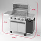 🔥 Schickling Gasgrill “Hermann XL – Deluxe” | Edelstahl Gasgrillwagen mit 4x 5 kW Brennern, 800 °C Seitenbrenner & Unterschrank – Made in Germany
