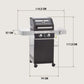 🔥 RÖSLE Gasgrill BBQ-Station VIDERO G4 | Edelstahl-Gasgrill mit 4x 3,5 kW Brennern & Seitenbrenner, Sichtfenster & Thermometer – Komfort pur beim Grillen