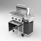 🔥 Schickling Gasgrill “Henry L – Deluxe” | Kompakter Edelstahl Gasgrillwagen mit 3x 5 kW Brennern, 800 °C Seitenbrenner & Unterschrank – Made in Germany