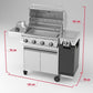 🔥 Schickling Gasgrill “Hermann XL – Pro” | Premium Edelstahl BBQ-Grill mit 4x5 kW Brennern, 800 °C Seitenbrenner & elektrischem Drehspieß – Made in Germany