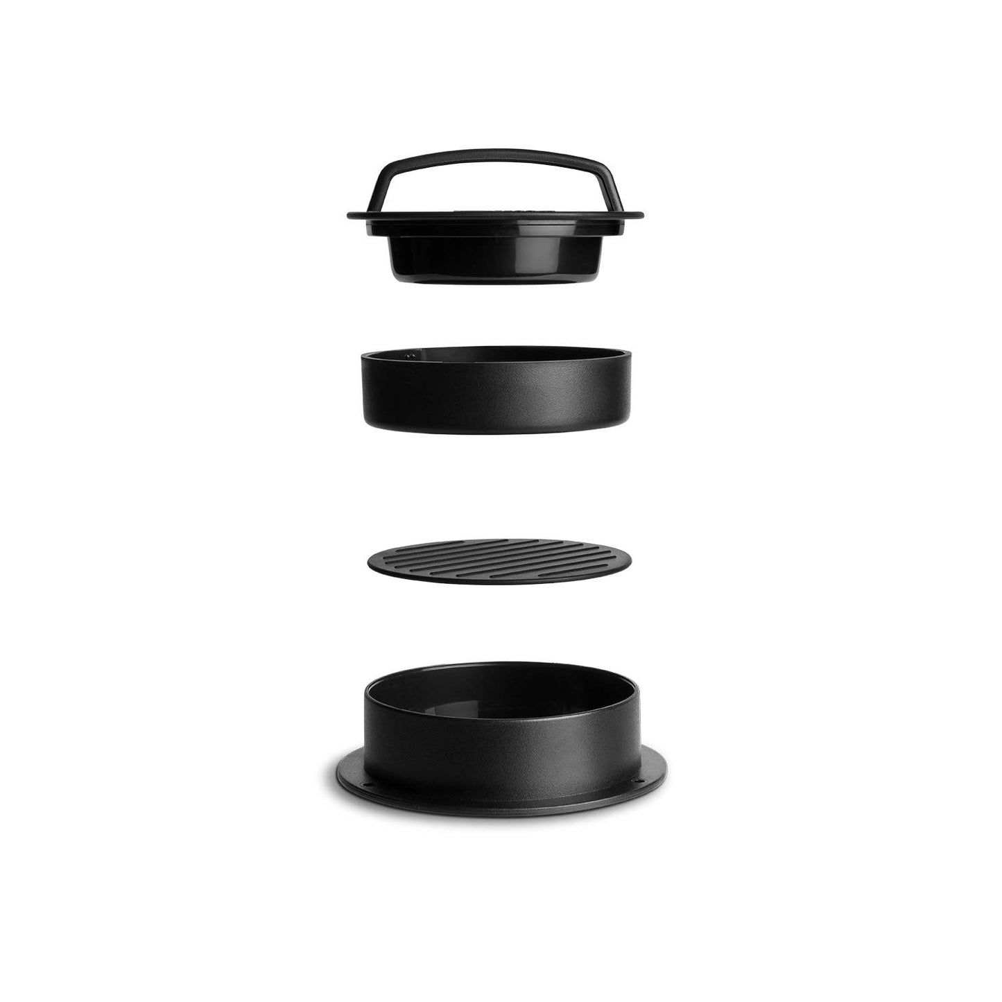 🍔 BURNHARD Burger-Set 6-tlg. – Inkl. Burgerpresse, Smasher, Wender, 2 Melting Domes & Rezeptheft aus Edelstahl
