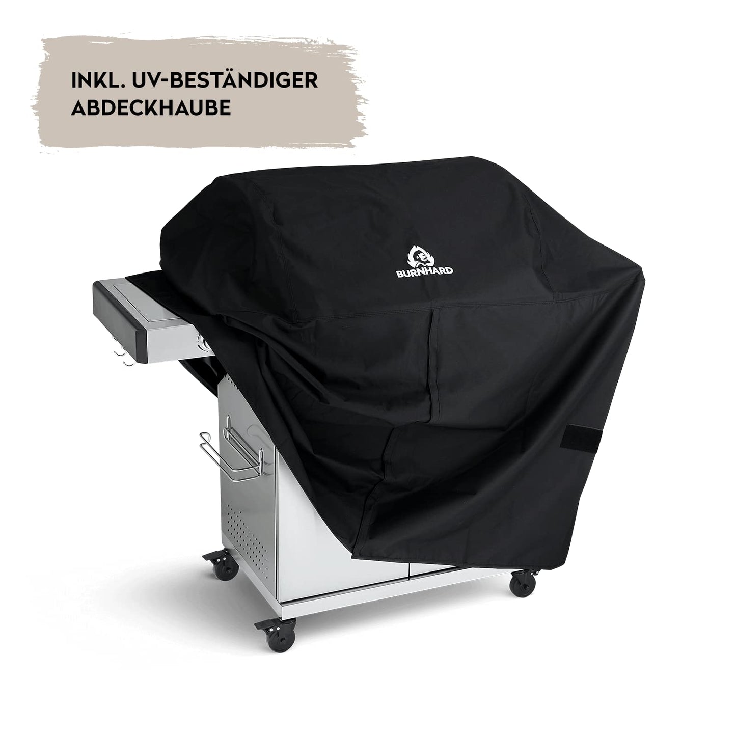 🔥 BURNHARD Big Fred Deluxe Series 3 – 4-Brenner Gasgrill mit Infrarot-Keramikbrenner (900 °C), Backburner, Seitenkochfeld & Edelstahl-Trolley inkl. Grillabdeckung