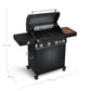 🔥 BURNHARD Big Fred Deluxe Series 3 – 4-Brenner Gasgrill mit Infrarot-Keramikbrenner (900 °C), Backburner, Seitenkochfeld & Edelstahl-Trolley inkl. Grillabdeckung