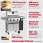 🔥 Schickling Gasgrill “Henry L – Deluxe” | Kompakter Edelstahl Gasgrillwagen mit 3x 5 kW Brennern, 800 °C Seitenbrenner & Unterschrank – Made in Germany