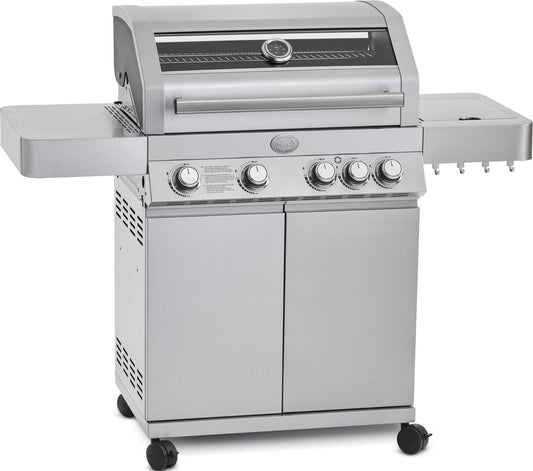 🔥 RÖSLE Gasgrill BBQ-Station VIDERO G4 | Edelstahl-Gasgrill mit 4x 3,5 kW Brennern & Seitenbrenner, Sichtfenster & Thermometer – Komfort pur beim Grillen