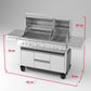 🚀 Schickling BigROCKET Luxus Edelstahl Gasgrill | 39,5 kW Leistung, 8 Brenner, 800 °C Infrarot, Backburner, Drehspieß & Seitenkochfeld – Made in Germany