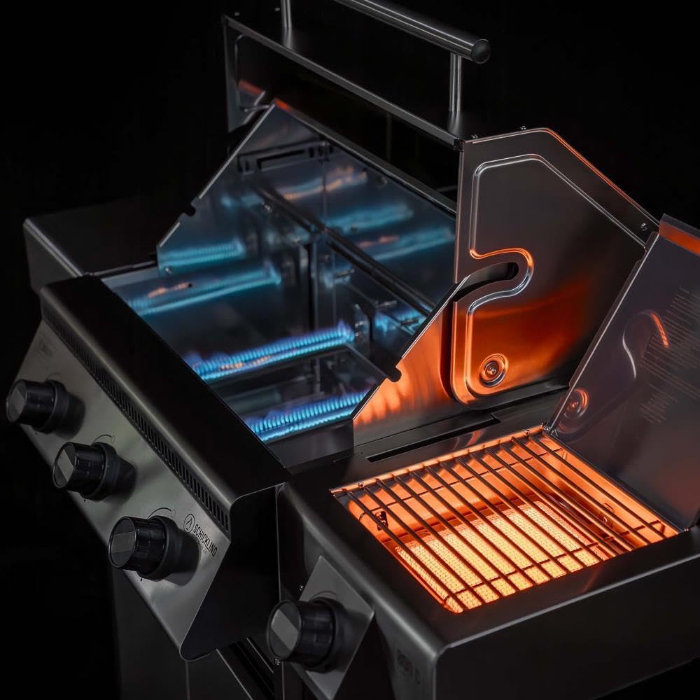 🔥 Schickling Gasgrill “Henry L – Deluxe” | Kompakter Edelstahl Gasgrillwagen mit 3x 5 kW Brennern, 800 °C Seitenbrenner & Unterschrank – Made in Germany