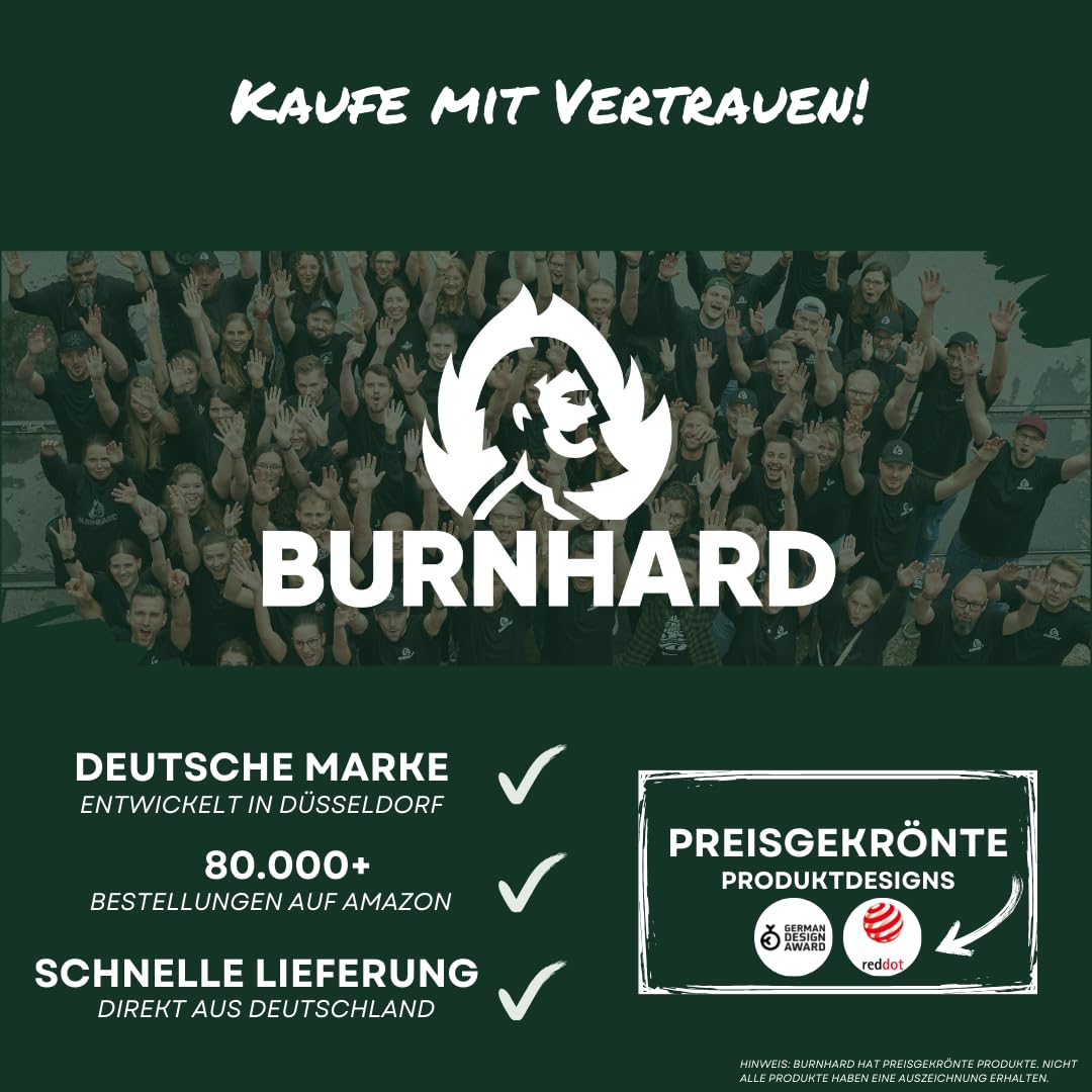 🍔 BURNHARD Burger-Set 6-tlg. – Inkl. Burgerpresse, Smasher, Wender, 2 Melting Domes & Rezeptheft aus Edelstahl