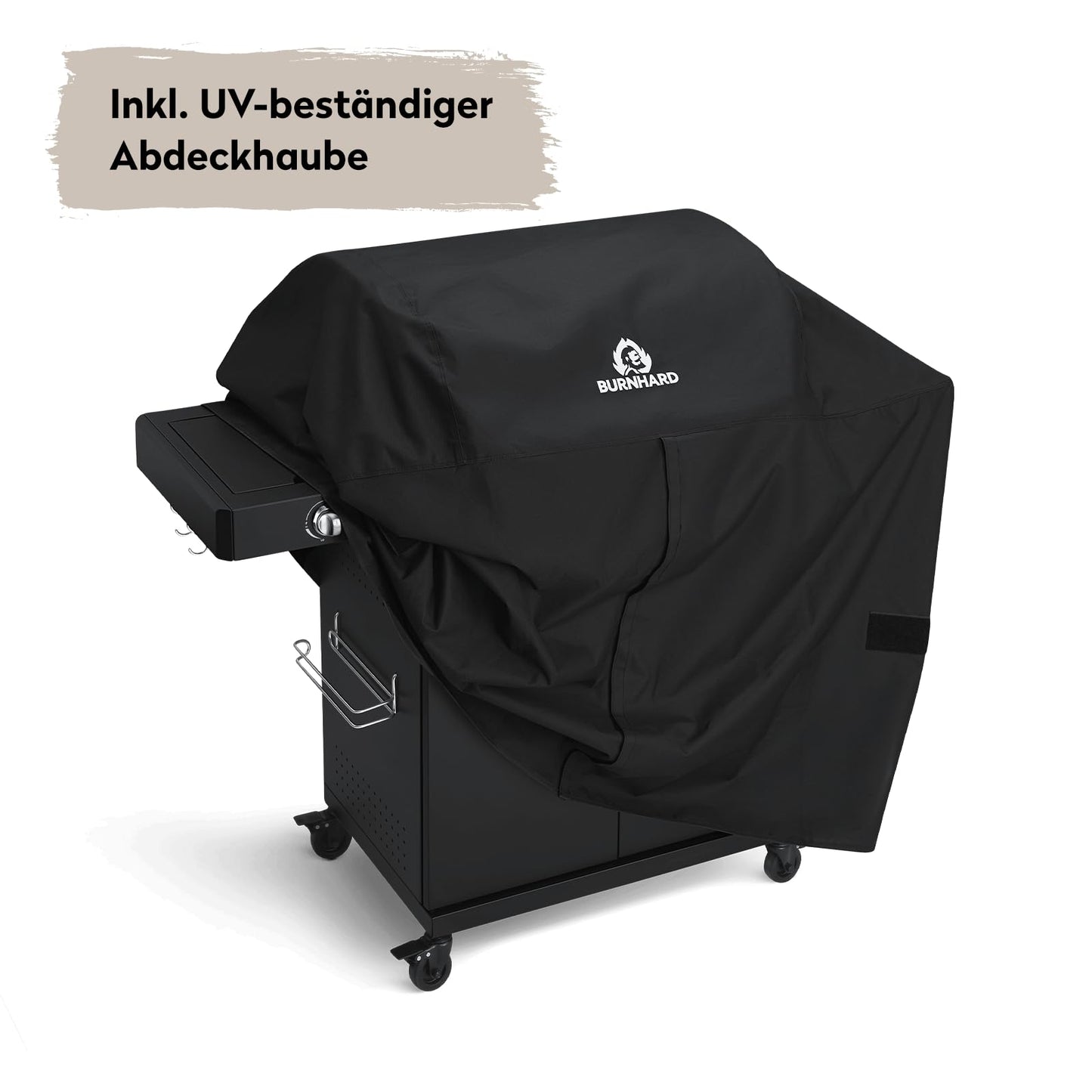 🔥 BURNHARD Big Fred Deluxe Series 3 – 4-Brenner Gasgrill mit Infrarot-Keramikbrenner (900 °C), Backburner, Seitenkochfeld & Edelstahl-Trolley inkl. Grillabdeckung