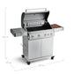 🔥 BURNHARD Big Fred Deluxe Series 3 – 4-Brenner Gasgrill mit Infrarot-Keramikbrenner (900 °C), Backburner, Seitenkochfeld & Edelstahl-Trolley inkl. Grillabdeckung