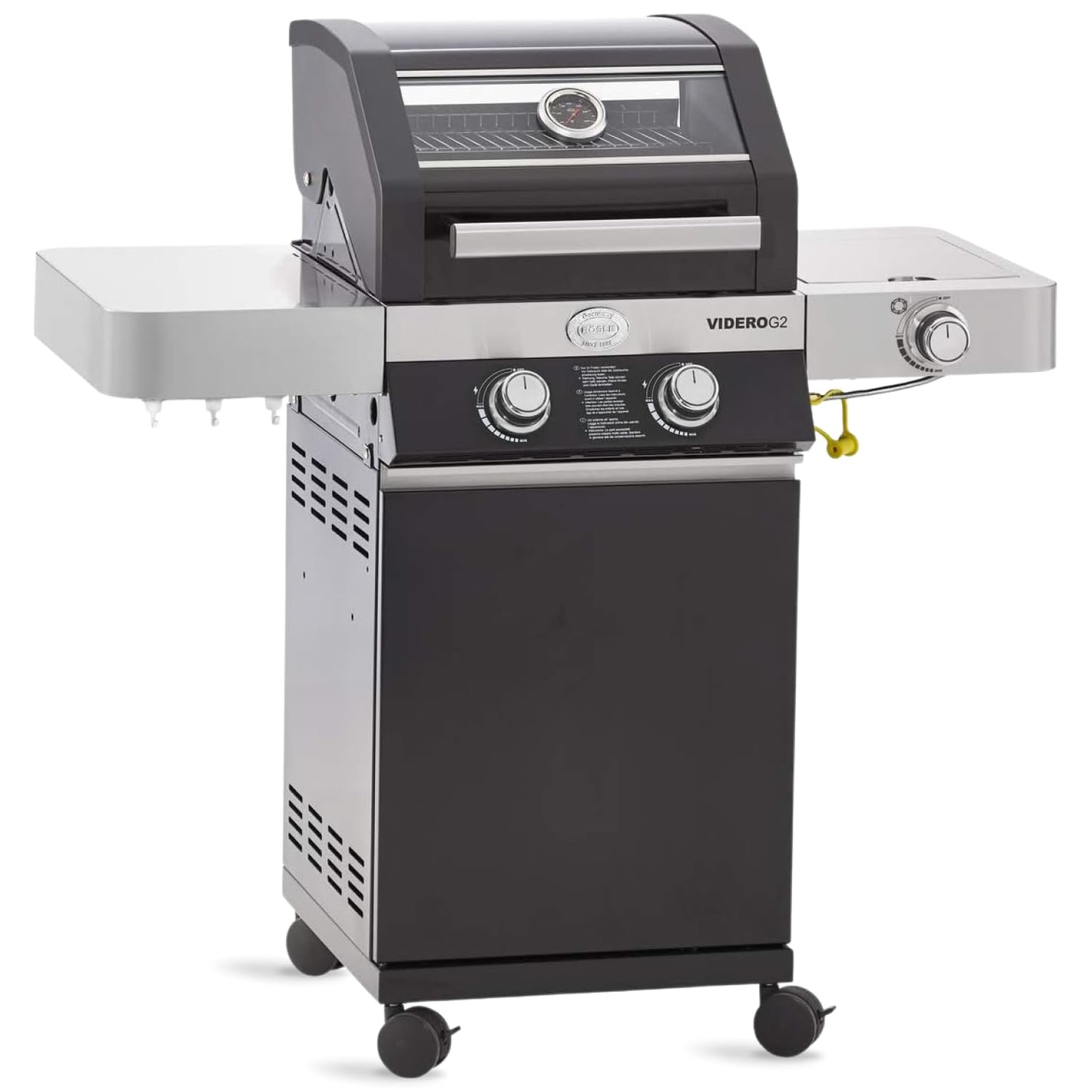 🔥 RÖSLE Gasgrill BBQ-Station VIDERO G4 | Edelstahl-Gasgrill mit 4x 3,5 kW Brennern & Seitenbrenner, Sichtfenster & Thermometer – Komfort pur beim Grillen