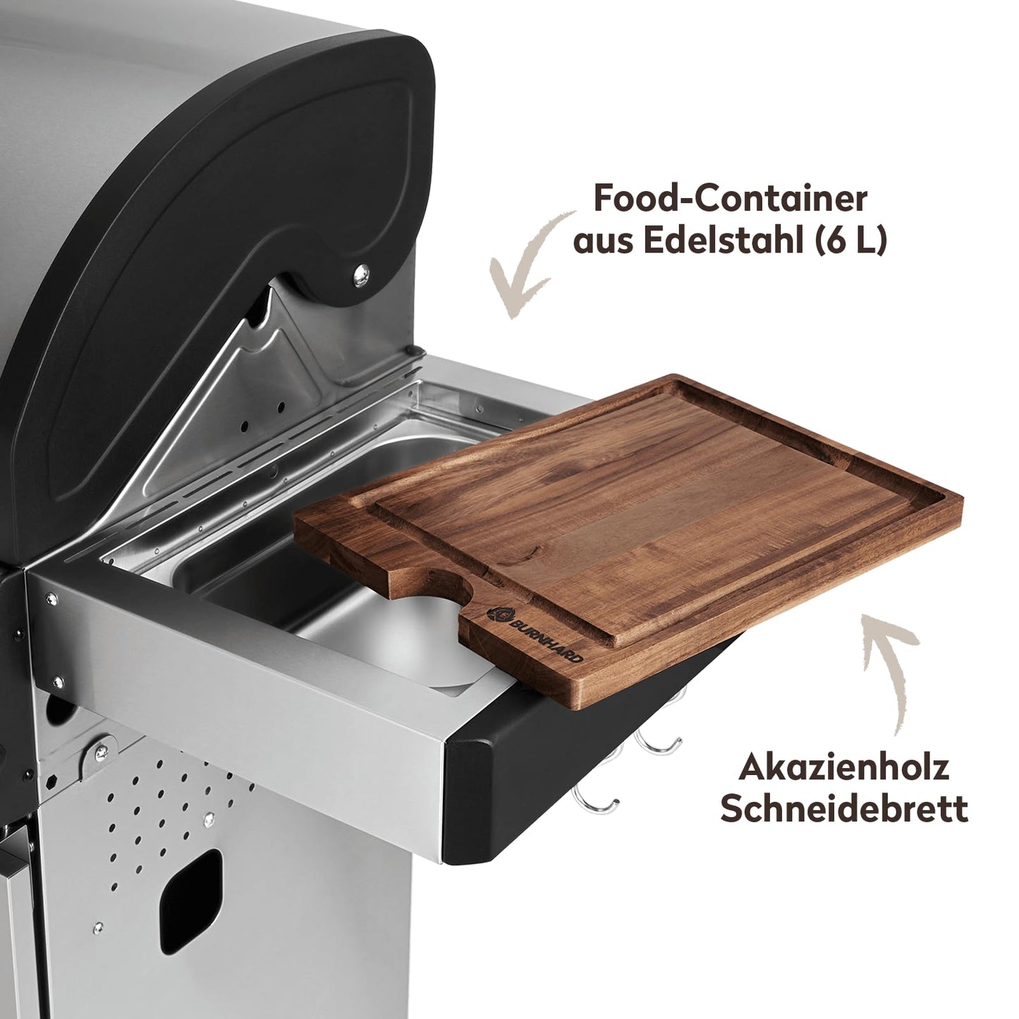 🔥 BURNHARD Big Fred Deluxe Series 3 – 4-Brenner Gasgrill mit Infrarot-Keramikbrenner (900 °C), Backburner, Seitenkochfeld & Edelstahl-Trolley inkl. Grillabdeckung