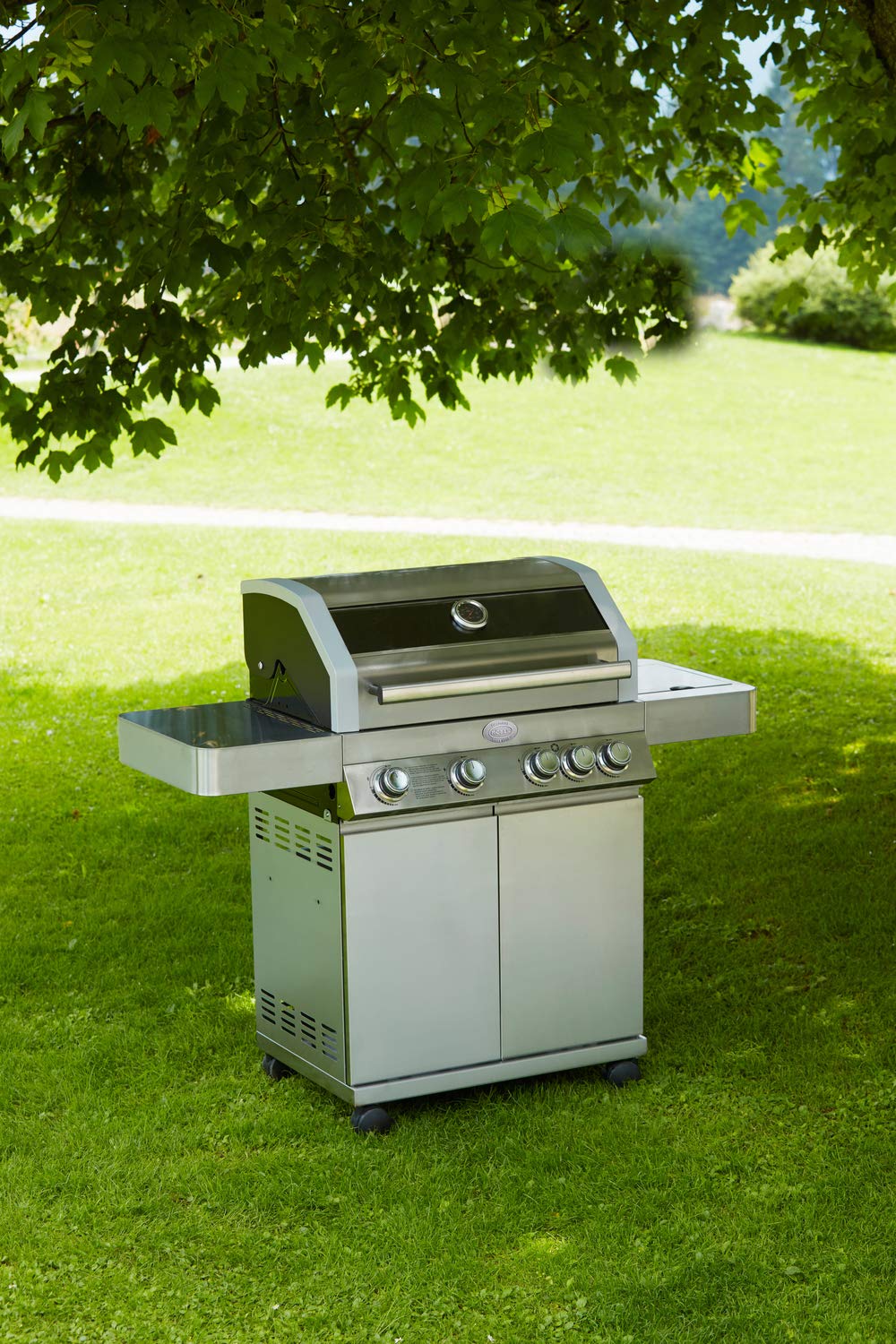 🔥 RÖSLE Gasgrill BBQ-Station VIDERO G4 | Edelstahl-Gasgrill mit 4x 3,5 kW Brennern & Seitenbrenner, Sichtfenster & Thermometer – Komfort pur beim Grillen