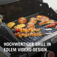 🔥 RÖSLE Gasgrill BBQ-Station VIDERO G4 | Edelstahl-Gasgrill mit 4x 3,5 kW Brennern & Seitenbrenner, Sichtfenster & Thermometer – Komfort pur beim Grillen