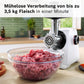 Bosch MFW67440 ProPower Fleischwolf | Elektrischer Fleischwolf 1500W | Mit 3 Lochscheiben & Aufsätzen für Wurst, Kebbe & Gemüse | 3,5 kg/min | Schwarz/Silber