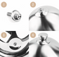 Charma Kaman Engels Premium stainless steel warming cover Ø 20 cm, serving cover, burger cover, burger cover (XL, stainless steel) 