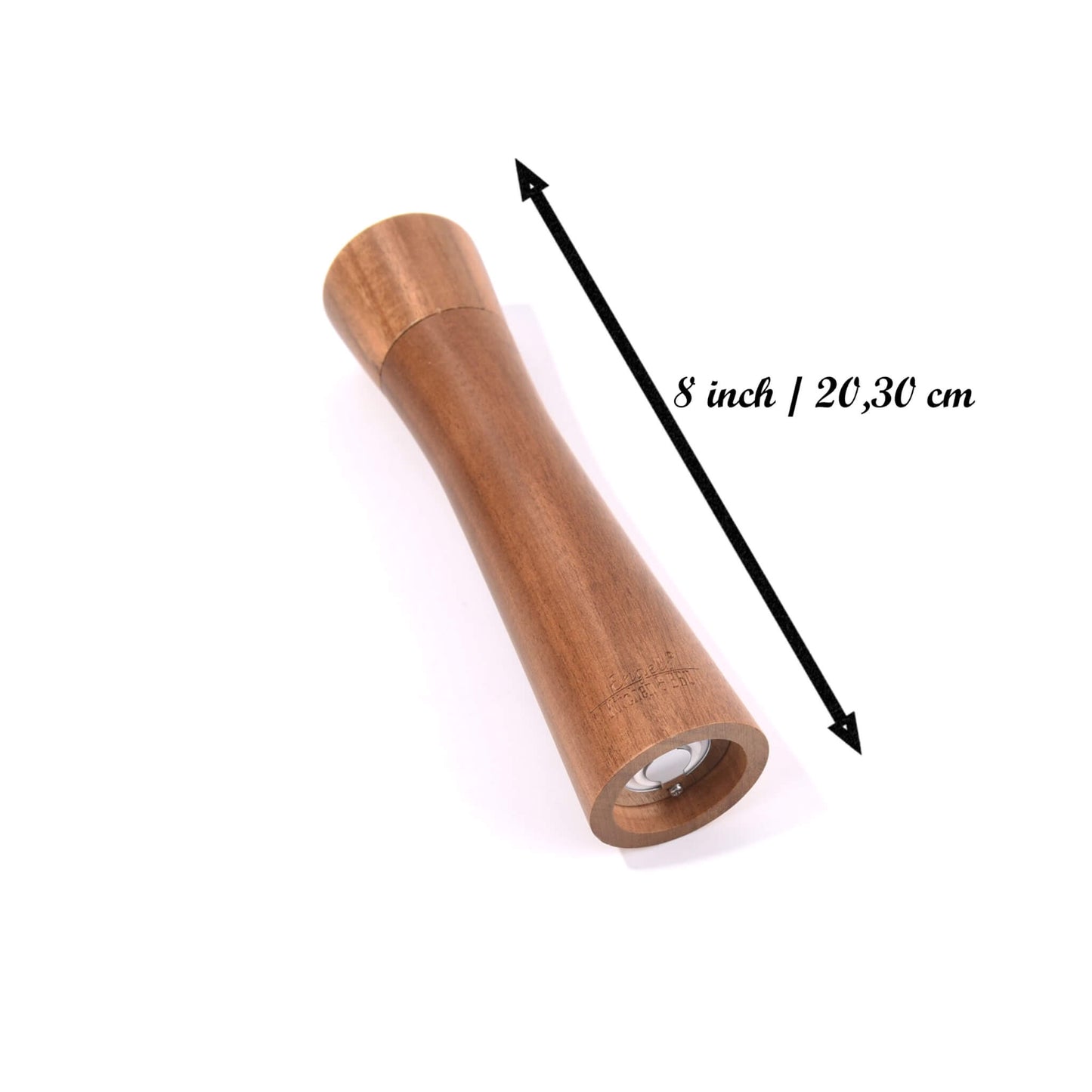Premium Engels Pfeffermühle / Salzmühle aus Holz (8 inch / 20,3cm)
