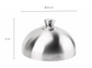 Charma Kaman Engels Premium stainless steel warming cover Ø 20 cm, serving cover, burger cover, burger cover (XL, stainless steel) 