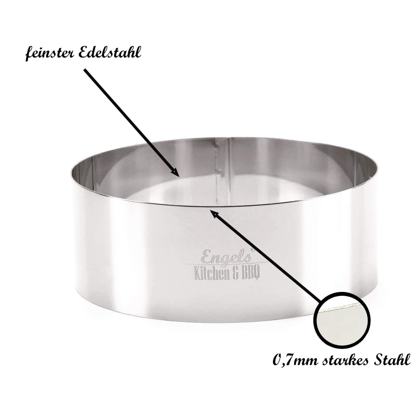 Charma Kaman 8 pieces Ø 12cm Engels Premium Burger Rings/Dessert Rings/Food Rings (8 XL, Metal) 